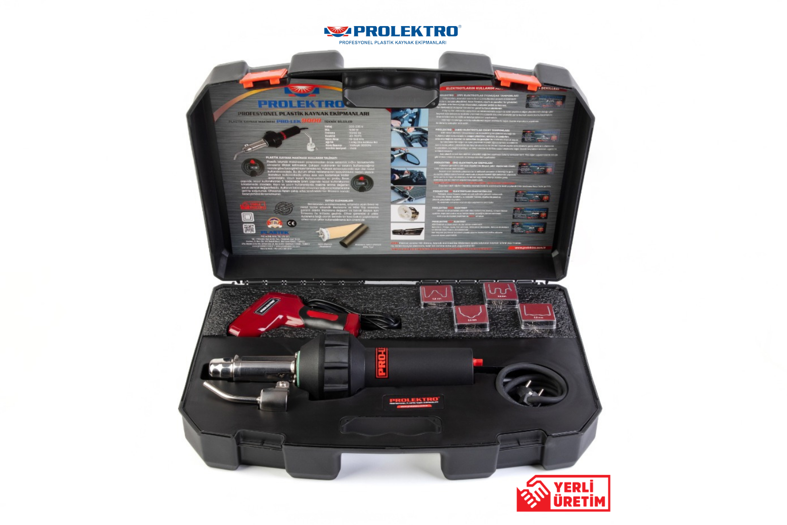 PROLEKTRO PLASTİK KAYNAK MAKİNE SETİ- Pro-lek 9000 Kaynak Makinesi+100 W Sıcak Zımba Plastik Tamir Makinesi(200 Adet Tel Dahil)
